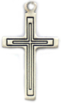 C486 silver ornate cross