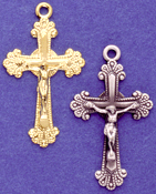 C422 Gold and Silver Cross with Crucifix