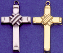 C257 gold hollow cross pendants