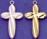 C265 gold hollow cross pendants