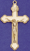 C190 large gold plain crucifix