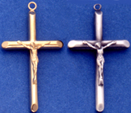 C196 gold and silver large crucifix