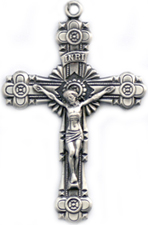 C394 very large crucifix necklace