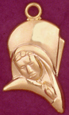 C534 gold praying mary medal