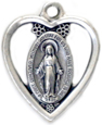 C568 heart shaped miraculous medal