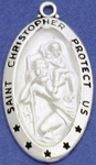 C144H hollow saint christopher medal