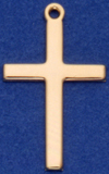 C27 small gold plain cross