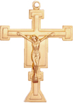 C444 medium gold cimabue crucifix