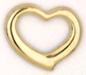 M1014 Curved heart Charm