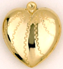M327 Pattern Heart Charm