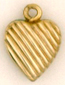 M474 gold filled hollow heart charm