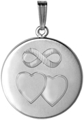 CR107 eternity two hearts cremation pendant
