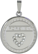 CR108 Forever with crystal stone heart cremation pendant