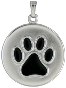 CR128 embossed paw print memorial container