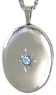 silver birthstone oval locket