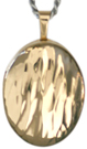 gold ripple oval locket