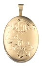 16mm oval flower locket