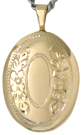 Mirrored oval locket