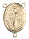 Gold Miraculous Locket Rosary Center