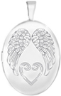 L7095 oval locket with wings