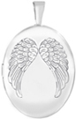L7099 wings oval locket