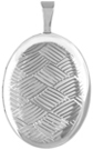 L7105 oval crosshatch locket