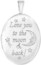 L7107A TO the moon and back oval locket