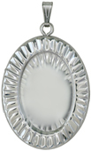L8130 fluted oval locket with setting for stone