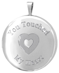 L1089A You touched my heart memorial locket
