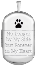L1230CR paw dog tag cremation locket
