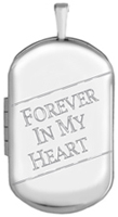 L1232 Forever in my heart cremation dog tag locket