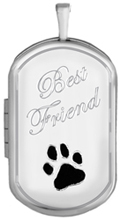 L1233 best friend pet cremation dog tag locket