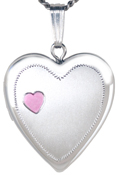 L5158 pink heart cremation locket