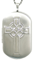 sterling embossed celtic cross locket