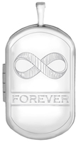 sterling infinity with forever dog tag
