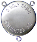 sterling holy spirit locket rosary center