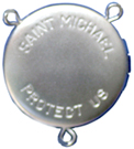 C1120 st michael rosary locket center
