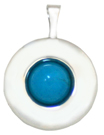 16mm round locket with turquoise