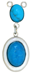 16mm oval locket with stone setting
