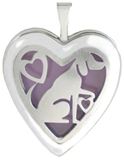 L5220 dog overlay heart locket