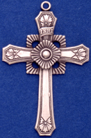 C367 large scroll cross pendant