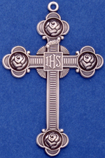 C370 large rose cross pendant