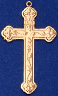 C391 gold large ornate cross