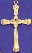 C347 Gold cross with stone settings
