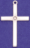 sterling silver cross with stone