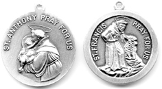 C660 saint francis front saint anthony back medal