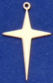 C18 small gold star cross