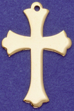 C38 small plain gold cross