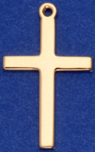 C90 medium gold plain cross